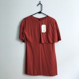 NWT UNIQLO x HANA TAJIMA brick dress cape red mini